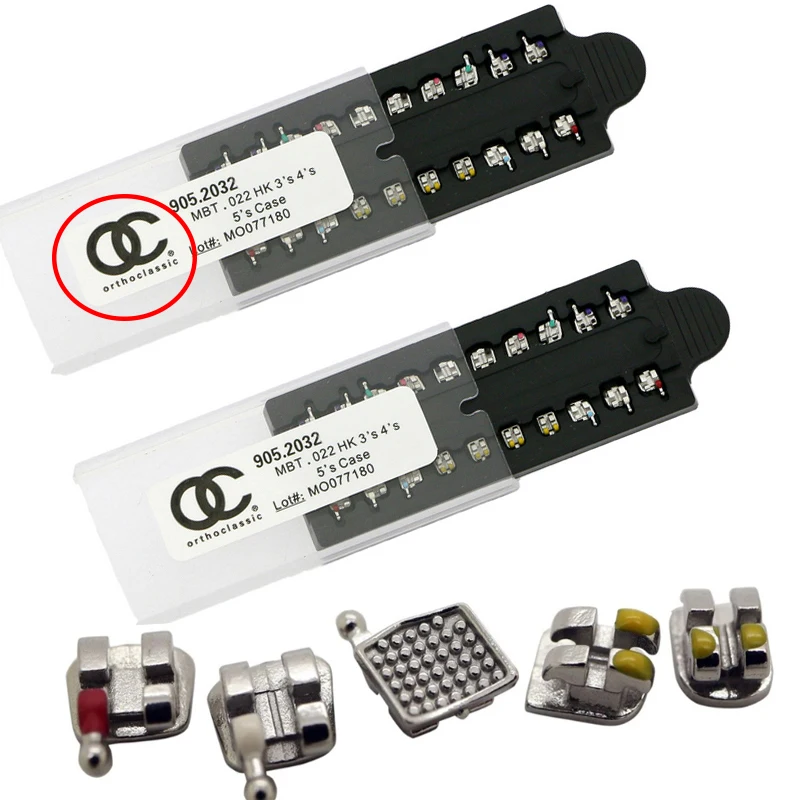 100ชิ้น/5กล่องออร์โธปิดิกส์วงเล็บโลหะ Mim Roth/mbt 022 018เครื่องมือจัดฟันทันตแพทย์วัสดุทันตกรรม 1