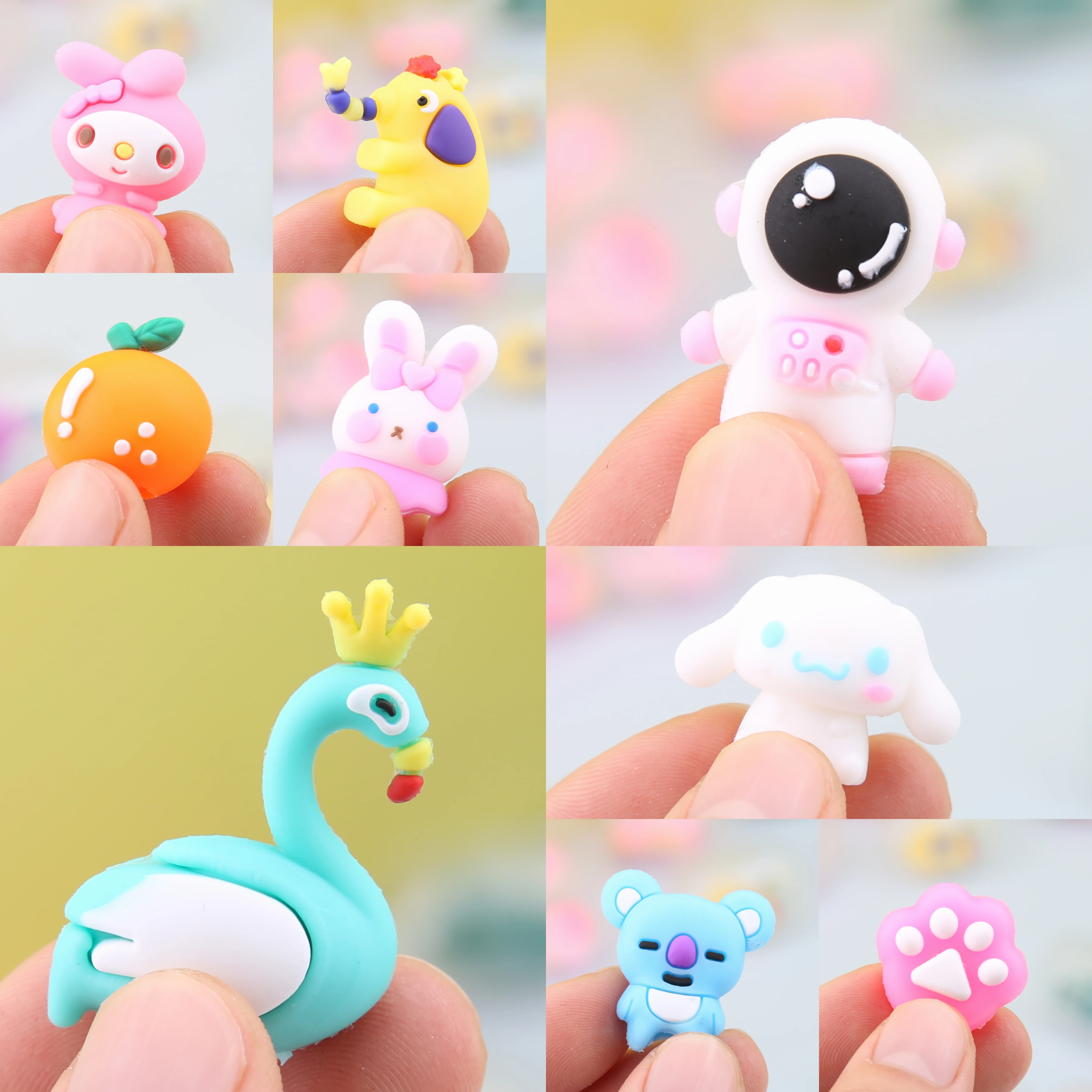 Popular Kids Toys 10pcs Random Capsule Toys for Egg Twisting Machine Capsule Toys Cap of a Pen Figure Mini Toys for Kids Gift 6