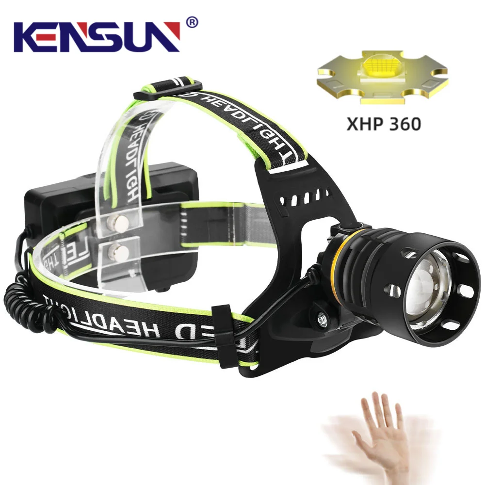 

Strong Light Poweful Headlamp Sensor 36-core Wick LED Flashlights Telescopic Zoom Light Lamp For Fishing Camping