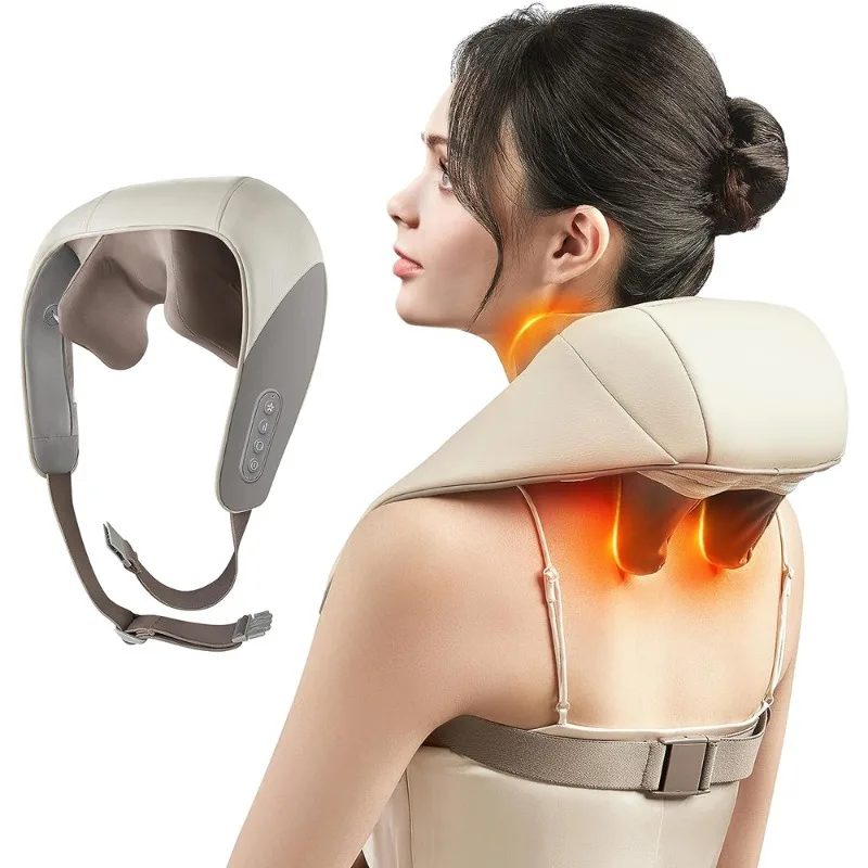 5DUShapeShiatsuKneadingNeckMassageShawlTravelCervicalPillow