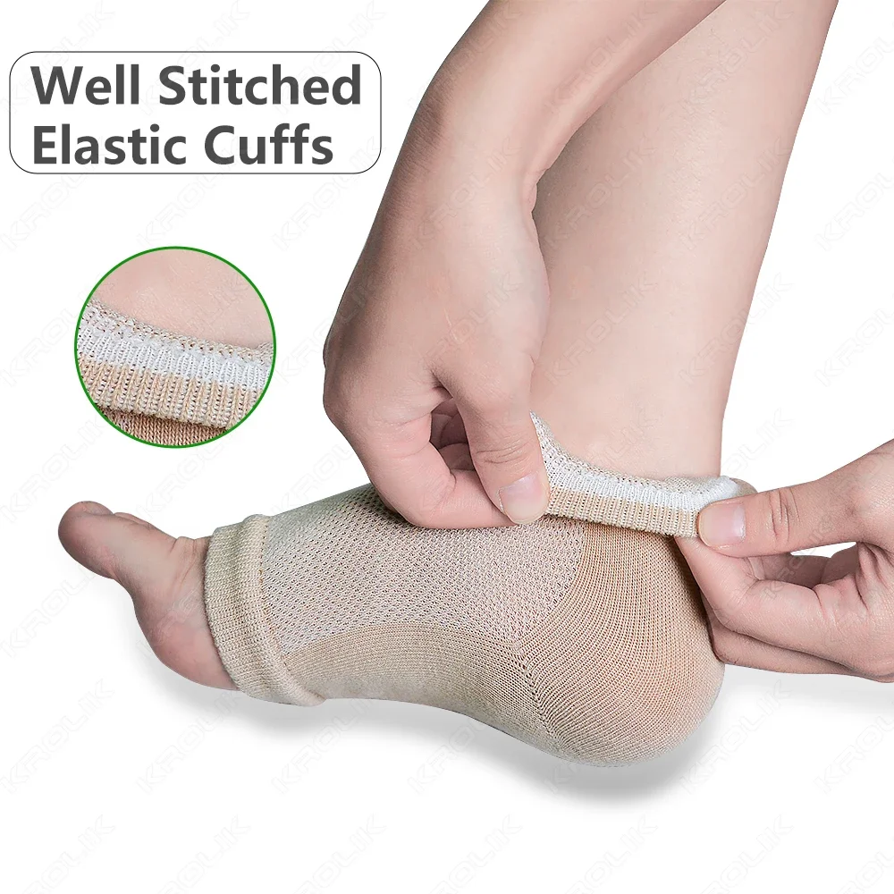 2PCS Gel Heel Socks for Moisturing Spa Gel Socks Feet Care Cracked Foot Dry Hard Skin Protector Prevent Dry Heel Feet Care Tools