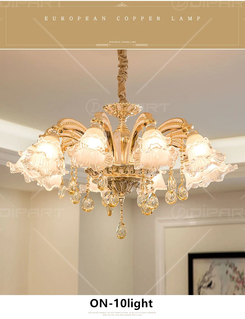 Gold crystal chandelier modern lighting for living room dinning room Chandelier lights Crystal k9 chandeliers Crystal Lights globe chandelier