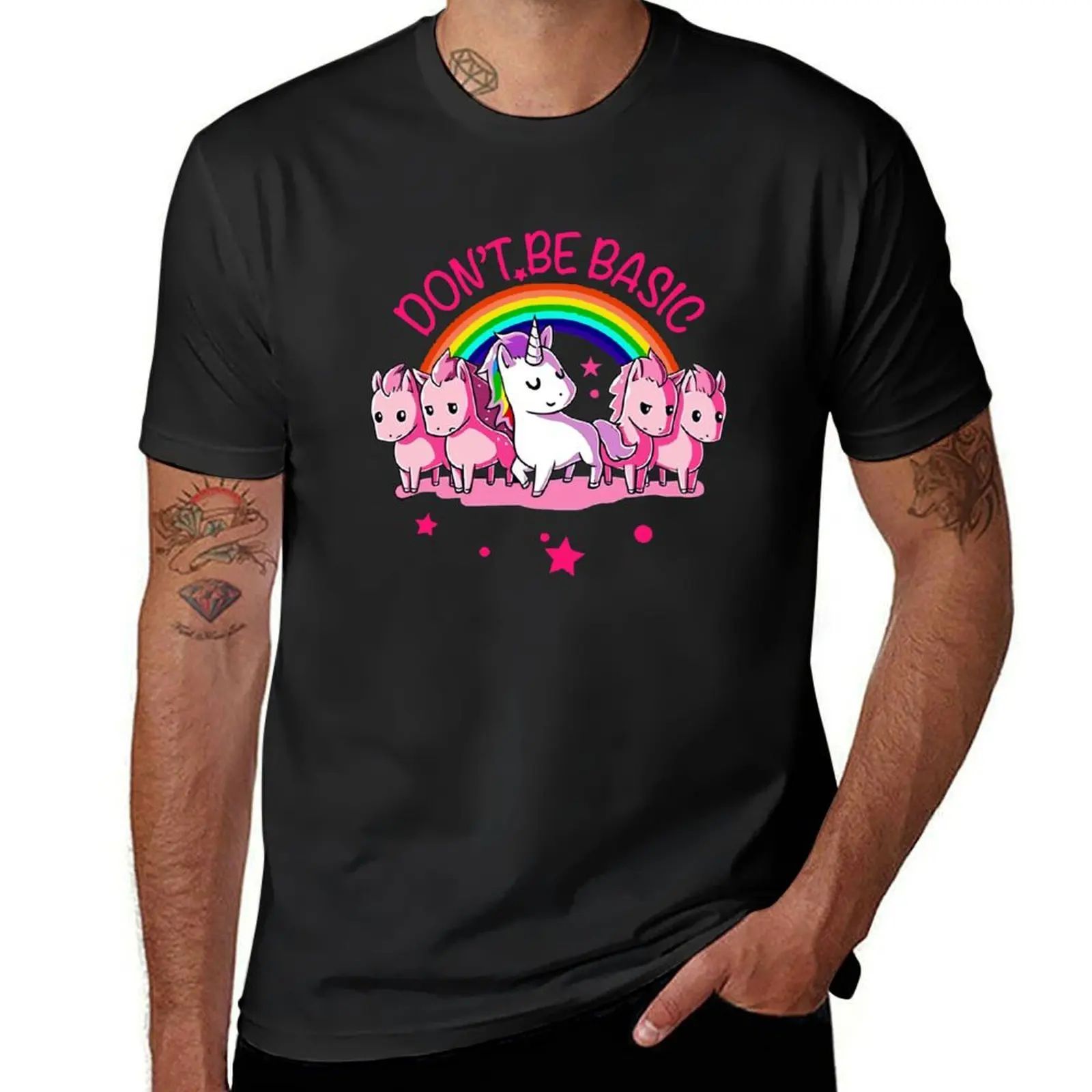 Don't be basic proud unicorn T-Shirt quick-drying quick drying Short sleeve tee new edition t shirts for men cotton