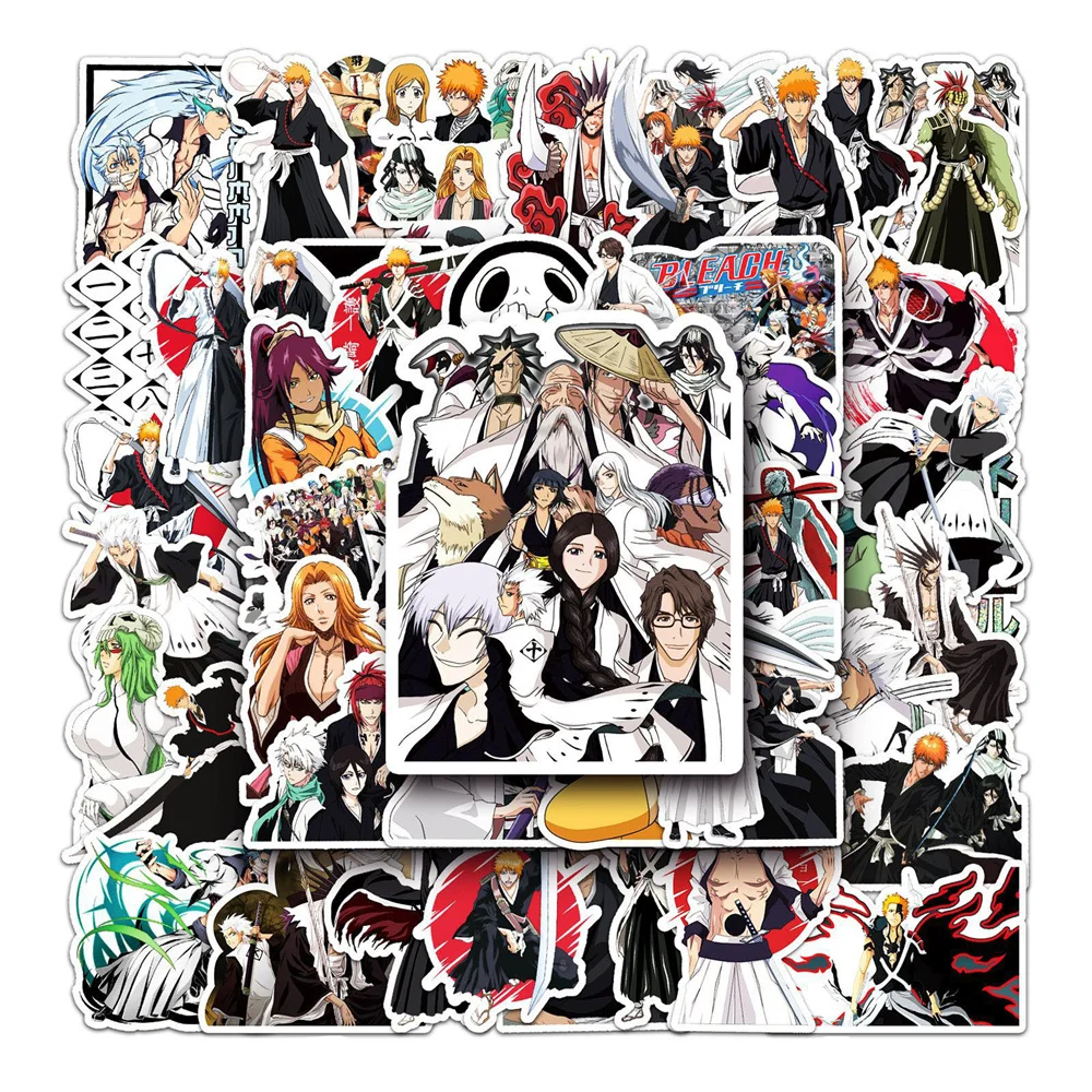 

10/30/50pcs Riman Bleach Graffiti Waterproof Sticker Cartoon Character Series Decorative Hand Account Water Cup Helmet Wholesale