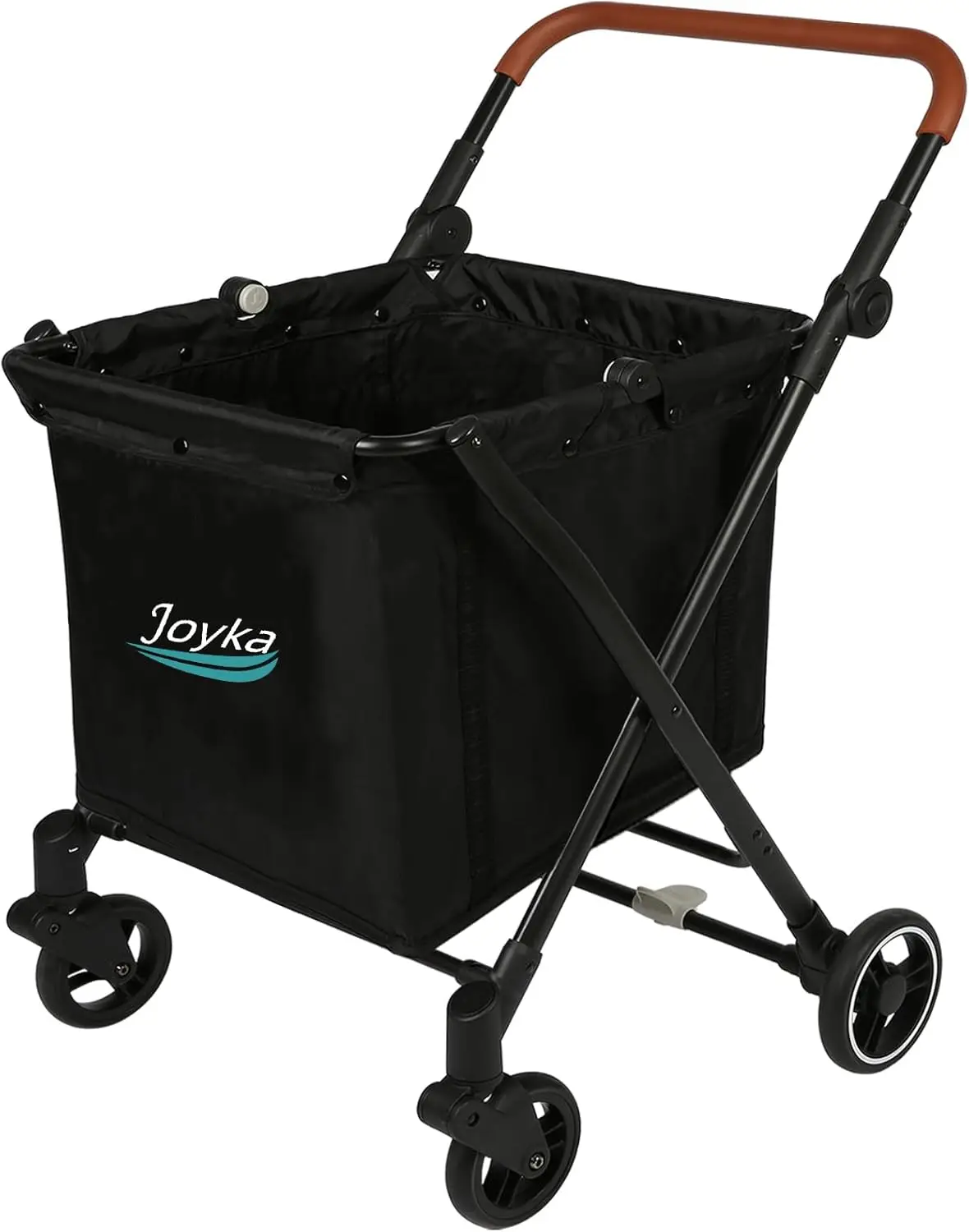 Shopping Cart 85 Liters Grocery Cart Utility Shopping Trolleys with Larger Capacity Rolling Front Swivel Wheels Height Adju