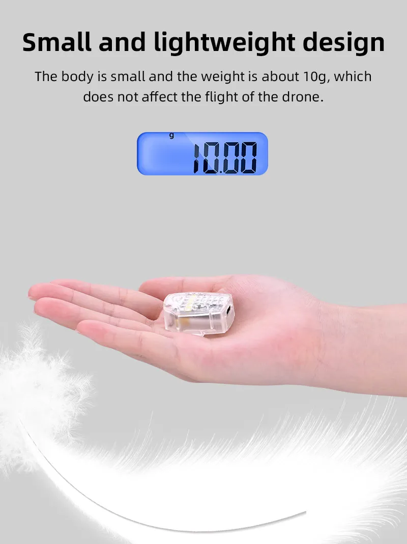 the body is small and the weight is about 1Og, which does not affect the flight