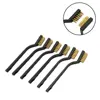 6Pcs Clean Industrial Copper Wire Brush Brass Wire Brush Set For Cleaning Welding Slag And Rust Cleaning Brush Hand Tool 2