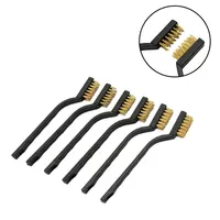 6Pcs Clean Industrial Copper Wire Brush Brass Wire Brush Set For Cleaning Welding Slag And Rust Cleaning Brush Hand Tool 2