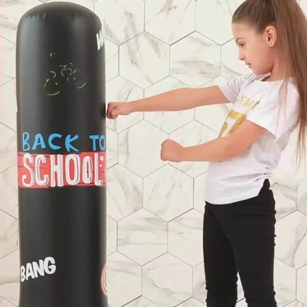 Inflatable Kids Boxing Sandbag Thickened Promote Development Children Punching Bag Bounce-Back Boxing Training Fitness Sand Bag