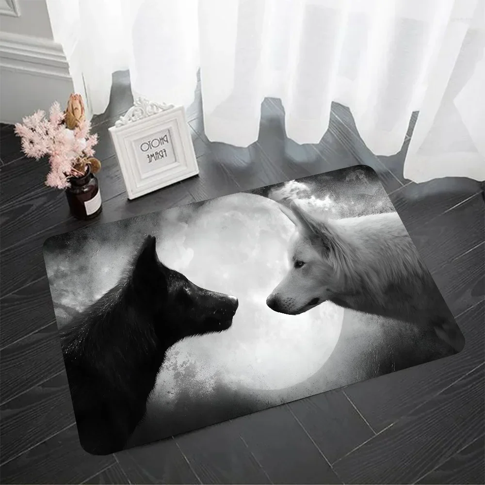 1PC Wolf Floor Mats Door Mats Household Carpets Foot Mats Kitchen And Bathroom Absorbent Non-slip Mats Home Decoration Carpets 5