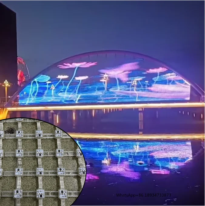 Grid Pixel Light Mesh Screen Glass P100 DC12V Programmable LED ...