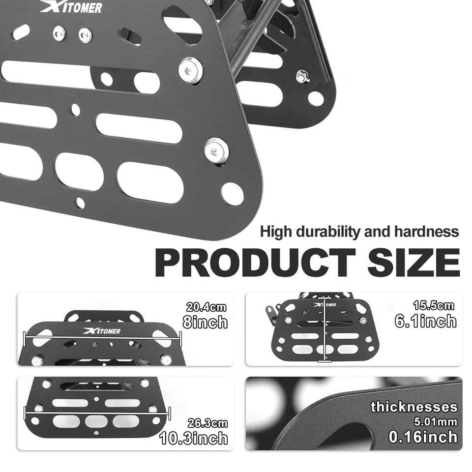 Motorcycle Saddlebag Racks For Triumph Speed Twin 1200 (2019-2025) - Black Aluminum Alloy