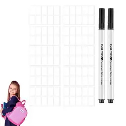 Clothing Labels Washable Name Tags Stickers For Kids 100 PCS Blank Write-On Blank Fabric Labels Self-adhesive School Labels