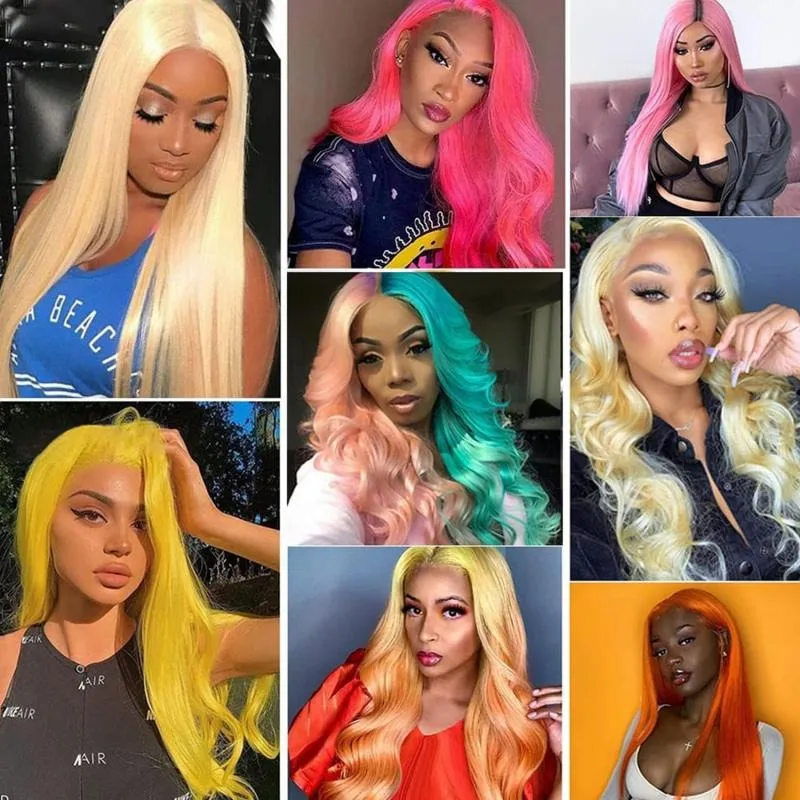 613 Blonde Body Wave 13x4 Lace Frontal Human Hair Pre-Plucked Hairline Soft Brazilian Virgin Hair Transparent Lace Closure