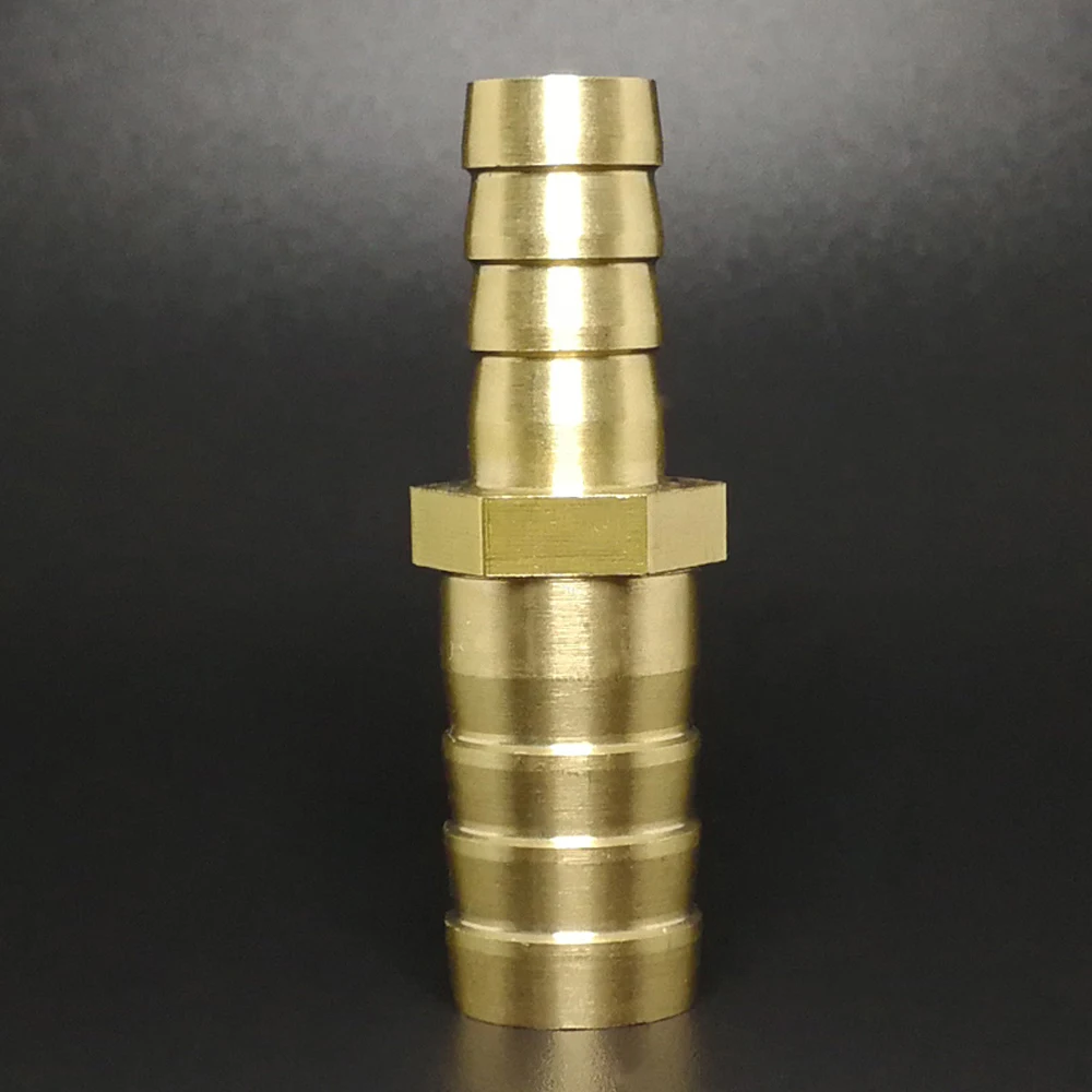 Hose Pipe Fitting Pipe Fitting Water Faucet Adapter Tee Adapter Water Pipe Fitting 4 6 8 10 12 14 16 19mm Hose Barb Hosetail Straight Reducing Reducer Adapters Transfer Brass Pipe Fitting Water Gas Oil