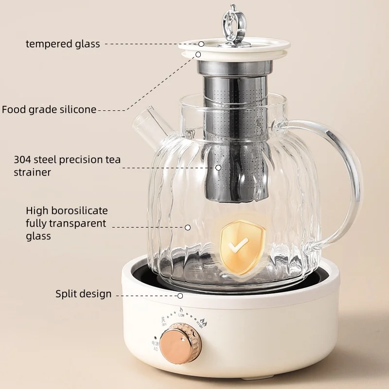 Health Pot Household Tea Boiler Electric Tea Stove Kettle Flower Pot Small Heating Plate Suitable for Making Coffee