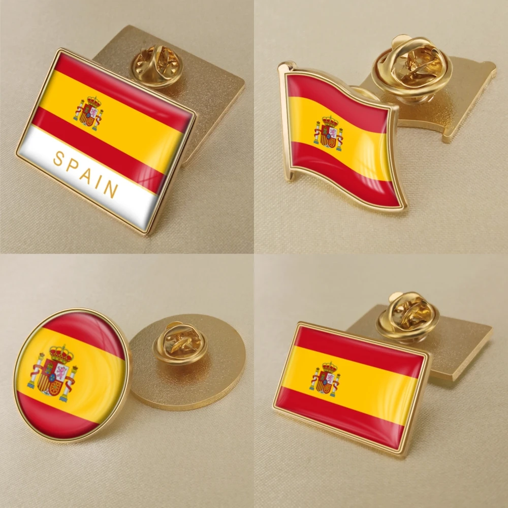 Coat Of Arms Of Spain Flag National Emblem Brooch Badges Lapel Pins