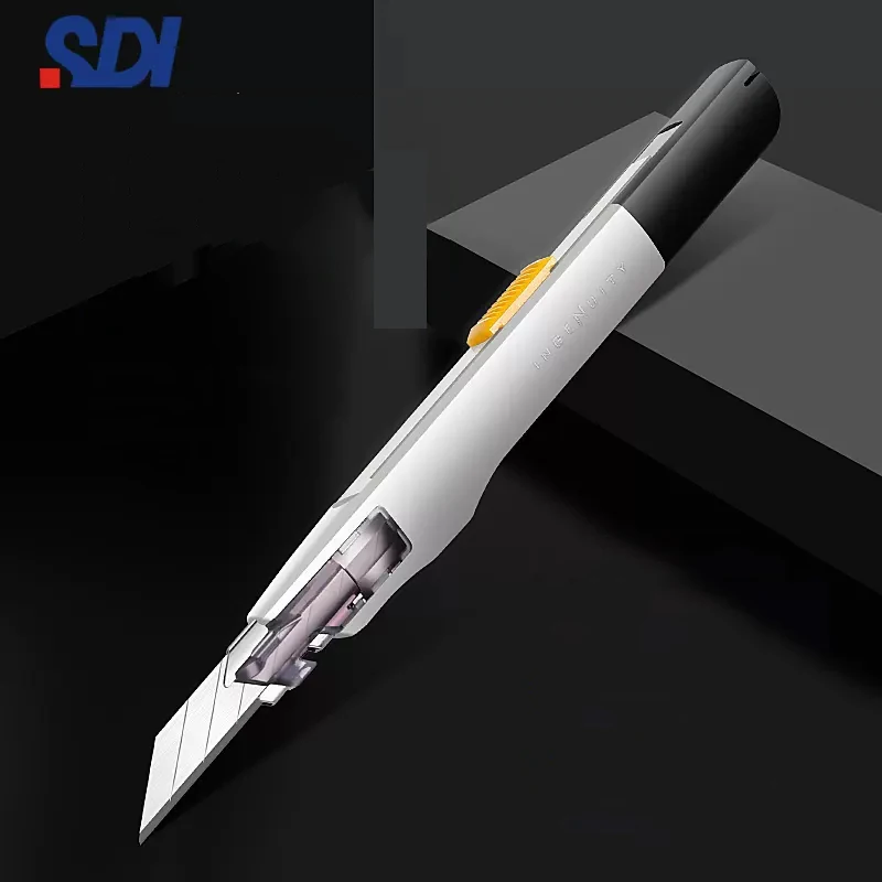 

SDI Anti-Shaking Pocket Craft Knife нож Metal Utility Knives Box Paper Cutter Couteau Self-Locking for Office Art Tool Supplies
