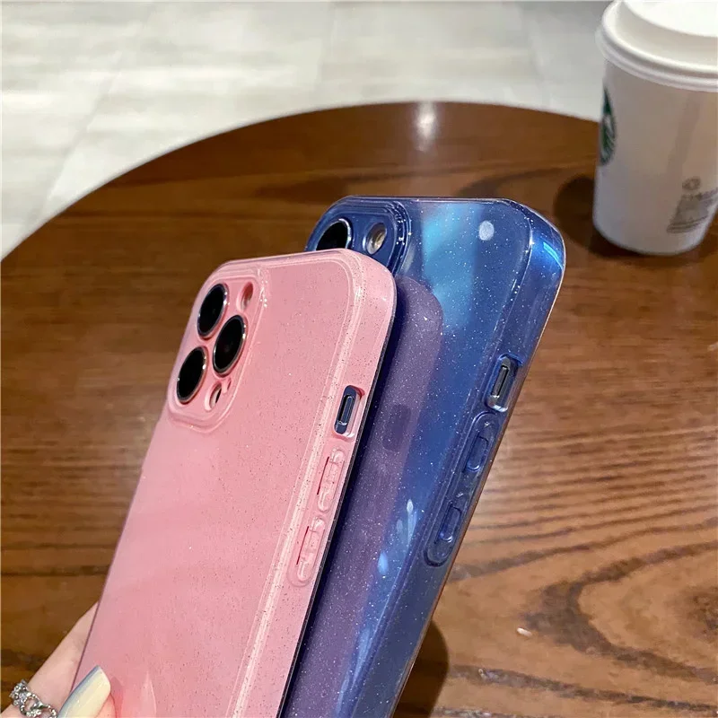 Фото Блестящий Мягкий чехол из ТПУ для IPhone 14 Pro 13 12 11 Pro Max X XR XS Max №5