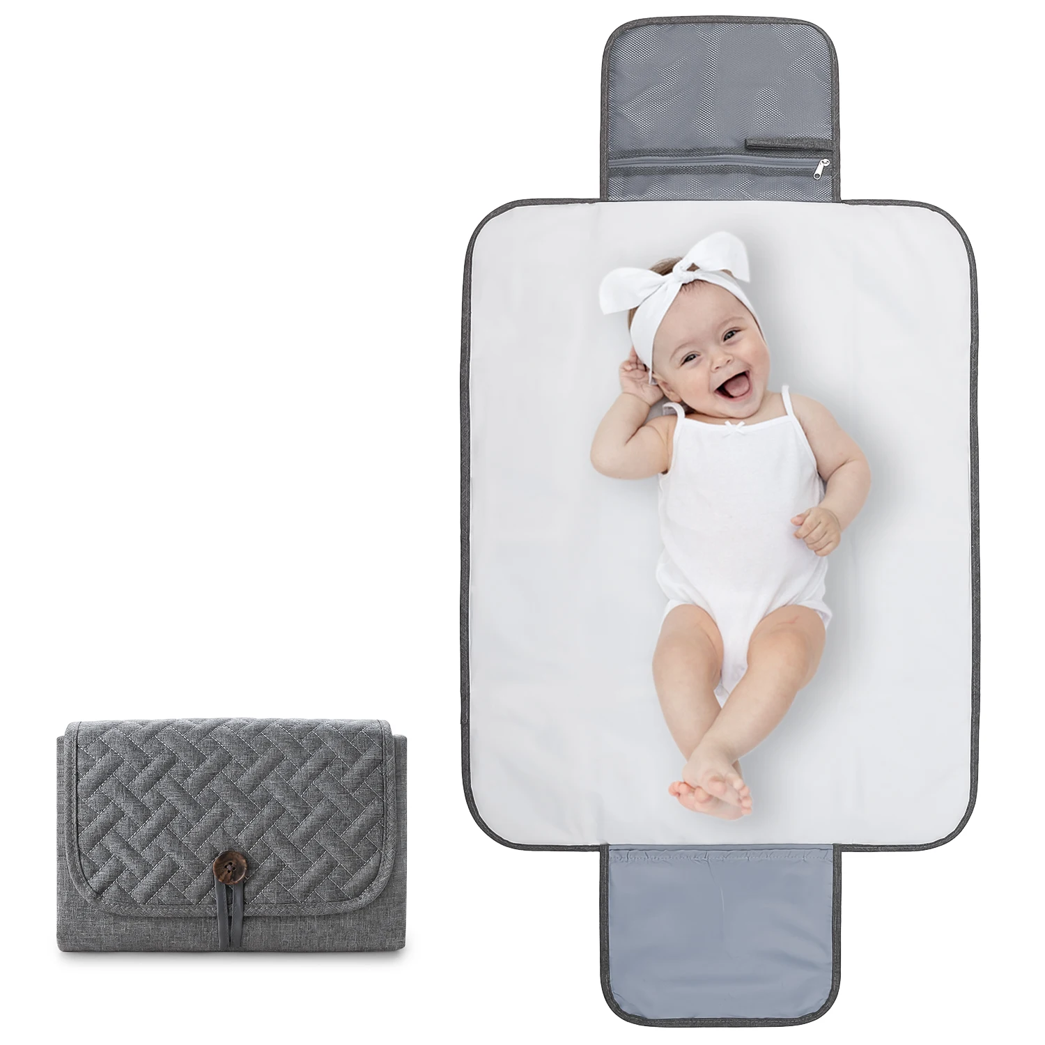 Portable Multifunction Foldable Waterproof Changing Pad Newborn Baby Diaper Changing Mat Pads