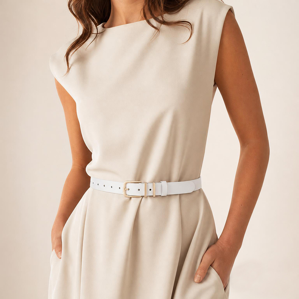Fashionable and Simple Women's Pin Buckle Belt High Quality Women's PU Belt Suitable For Dresses Jeans and Various Daily Wear