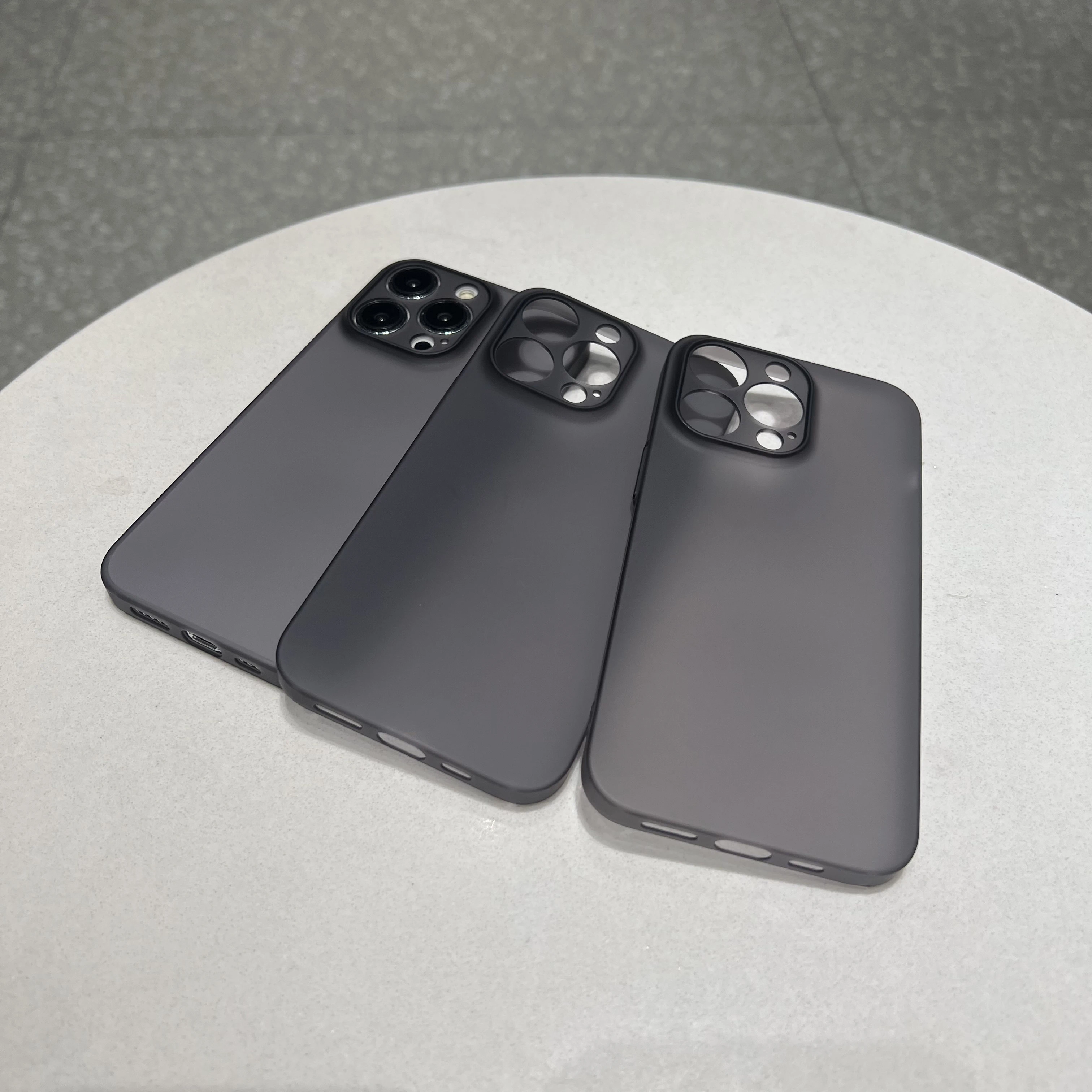 Sleek Black Matte Ultra-Thin Soft TPU Silicone Back Cover