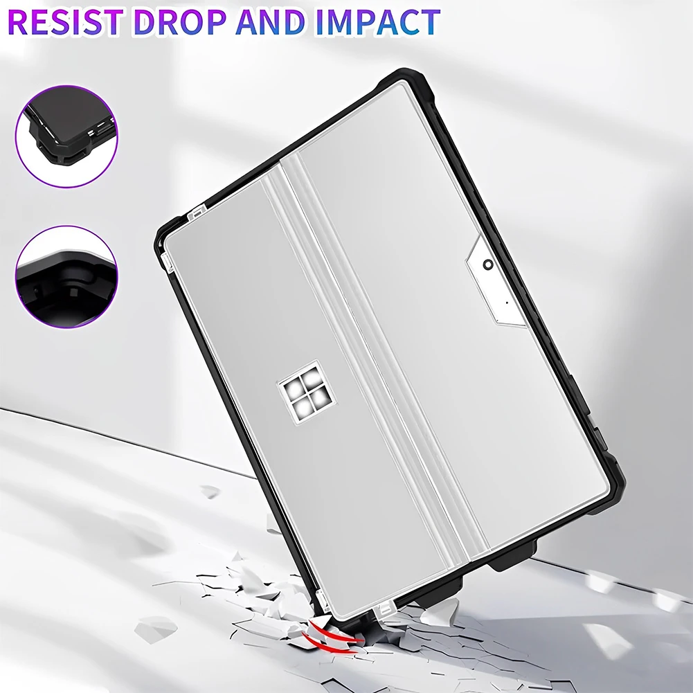 For Microsoft Surface Pro 7 Plus Pro 7/6/5/4 Tablets Cover Protective Rugged Shell Case With Kickstand And Heat Emission Holes