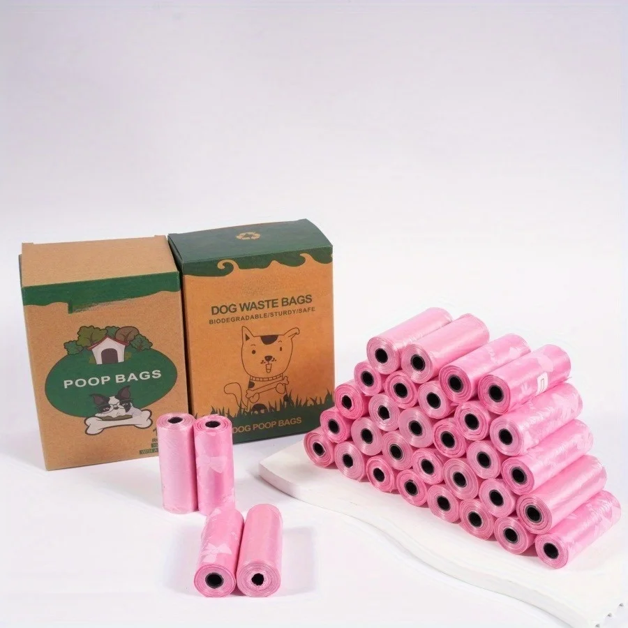 120 Count Extra Thick Leakproof Poop Bags - Vibrant Pink & Purple Designs, High-Quality Polyethylene Trash Bags for Dogs 3