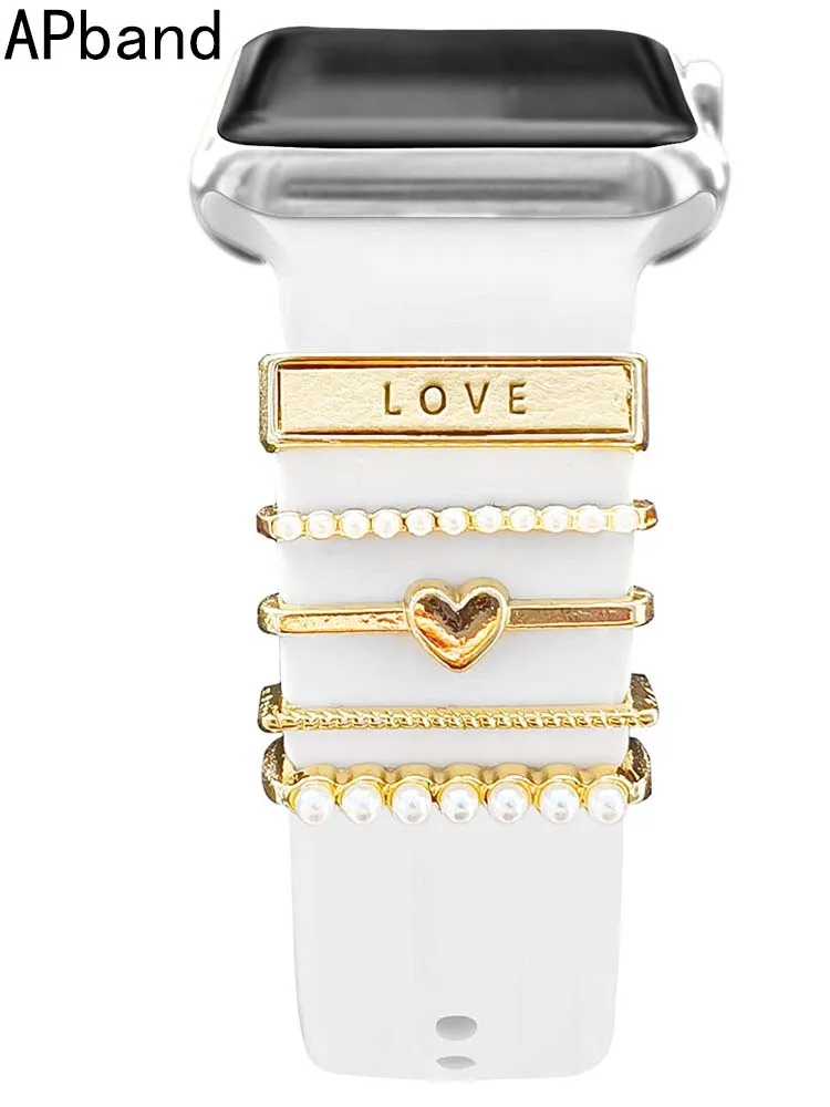 Decorazione Per Cinturino Apple Watch Ultra 8 7Se Charms Diamond Jewelry Iwatch/Galaxy Watch 5/4/3 Bracciale Accessori Per Cinturini In Silicone