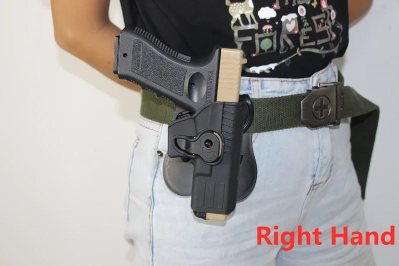 Description Picture 5 of itemLeft/Right Hand Glock Holster Case Gun Holster for Glock 17 19 22 26 31 Pistol Holsters Airsoft Hunting Case