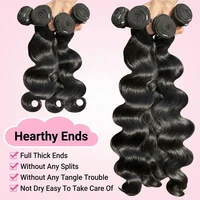40 pouces tissage cheveux humains 3 4 faisceaux couleur naturelle vierge faisceaux double trame extension de cheveux bruts birmans brésiliens femme Body Wave Human Hair Bundles 4