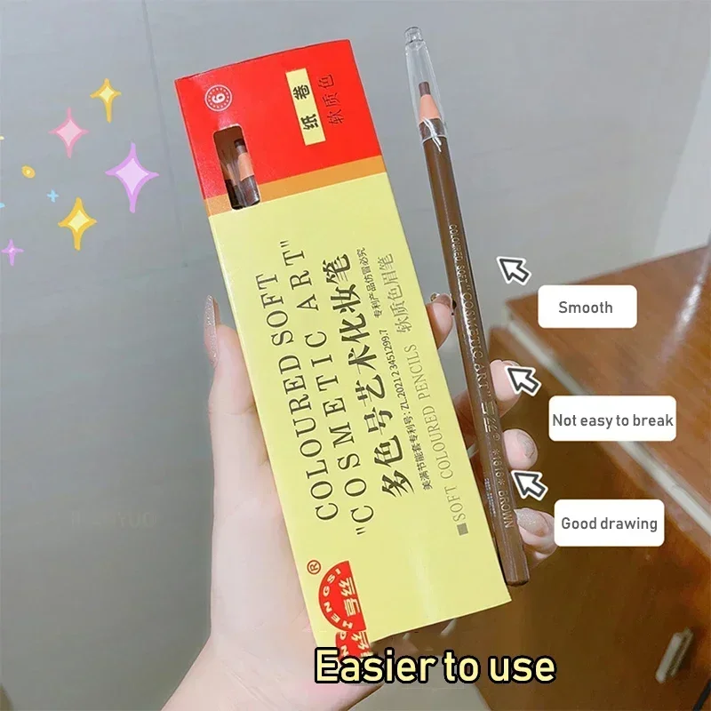Waterproof Eyebrow Pencil Professional Women Eyes Makeup Tattoo Tint Microblading Pen Wood Natural Cosmetic Beauty Eyebrow Tool_voghion.com