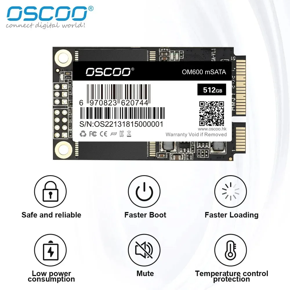 Oscoo Ssd Msata 64Gb 128Gb 256Gb 512Gb 1Tb Ssd Disco Rigido Interno A Stato Solido Per Server Desktop Portatile