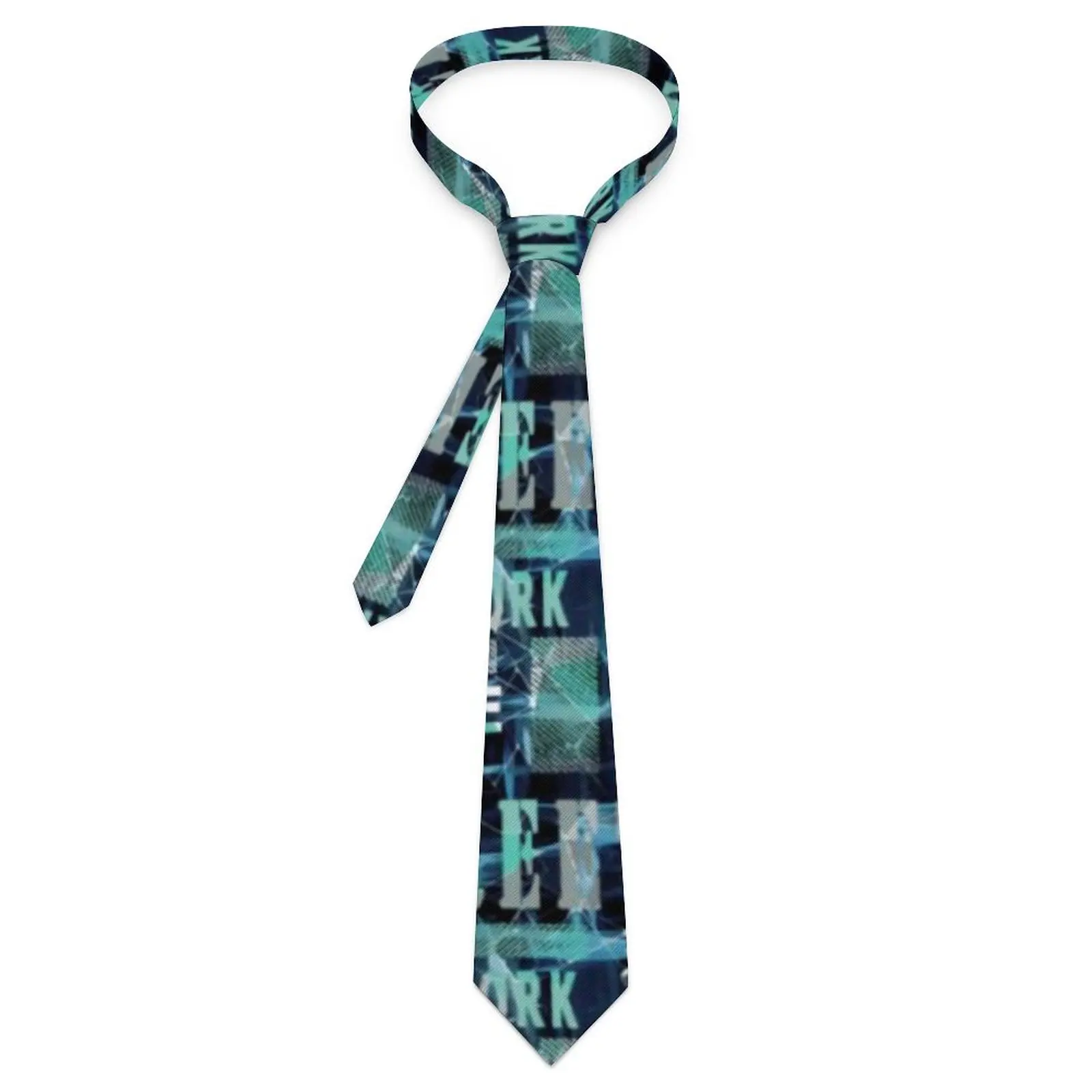 

Word Graffiti Tie Urban Style Print Daily Wear Neck Ties Unisex Classic Casual Necktie Accessories Quality Design Collar Tie