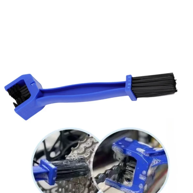 Chain Cleaning Kit Motorcycle Bicycle 3-Sided Heavy Duty Brush Scrubber Set Universal Bike Maintenance Tools
