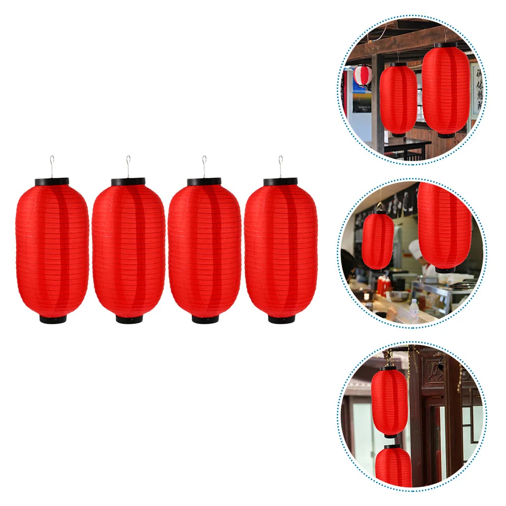 4 Pcs Wedding Decorations Lantern Shop Ornament Red Household Classic Lanterns Pendant Restaurant Hanging Delicate free shipping 50pcs lot round metal hang decorations for chiristmas ornament dye sublimation transfer sublimation blanks