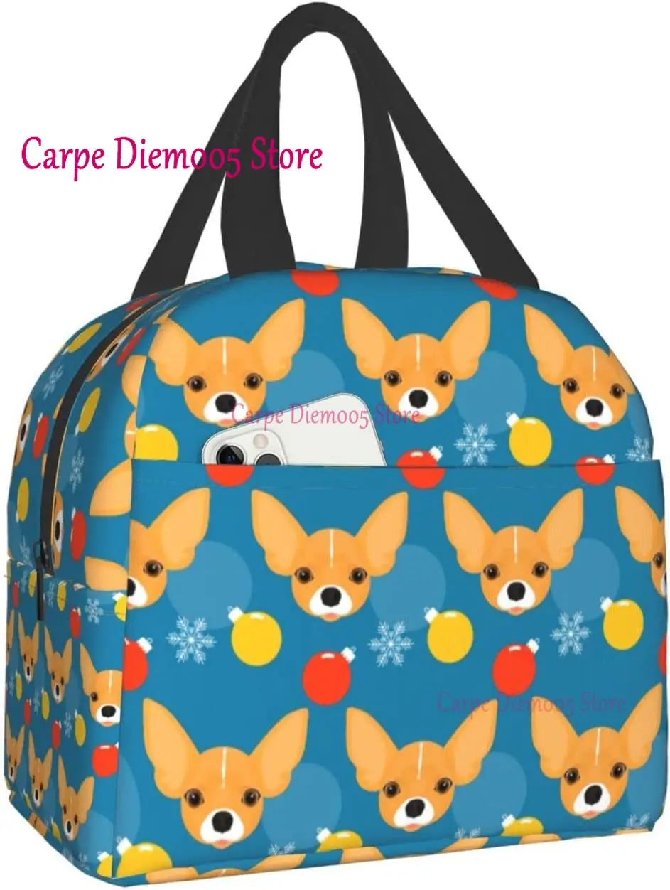 Borsa scaldavivande unisex Borsa per il pranzo per cani Chihuahua Borsa per il pranzo riutilizzabile per il pranzo  1524