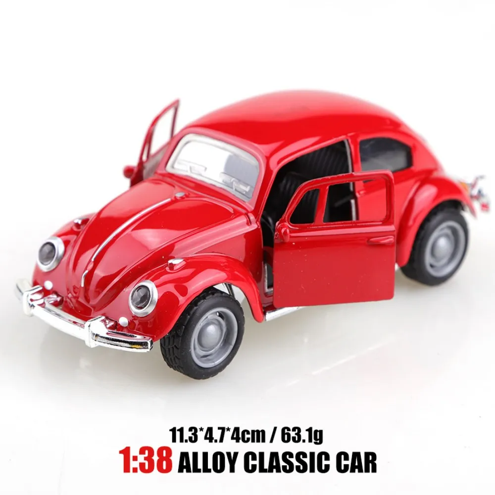 Exquisite Retro Beetle Alloy Car Toy for Decoration and Display
