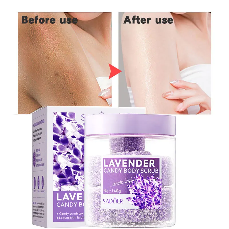 

Lavender Body Scrub Deep Cleansing Exfoliating Scrub Refine Pores Improve Dead Skin Exfoliating Body Wash Skin Care Products