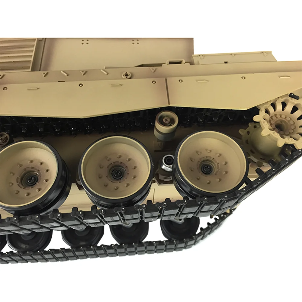 Heng Long 1/16 Scale 7.0 Plastic Ver Challenger II 2.4G RTR RC Tank Model 3908 Painted Yellow  Gearbox Wheels Smoke Unit TH17734 6