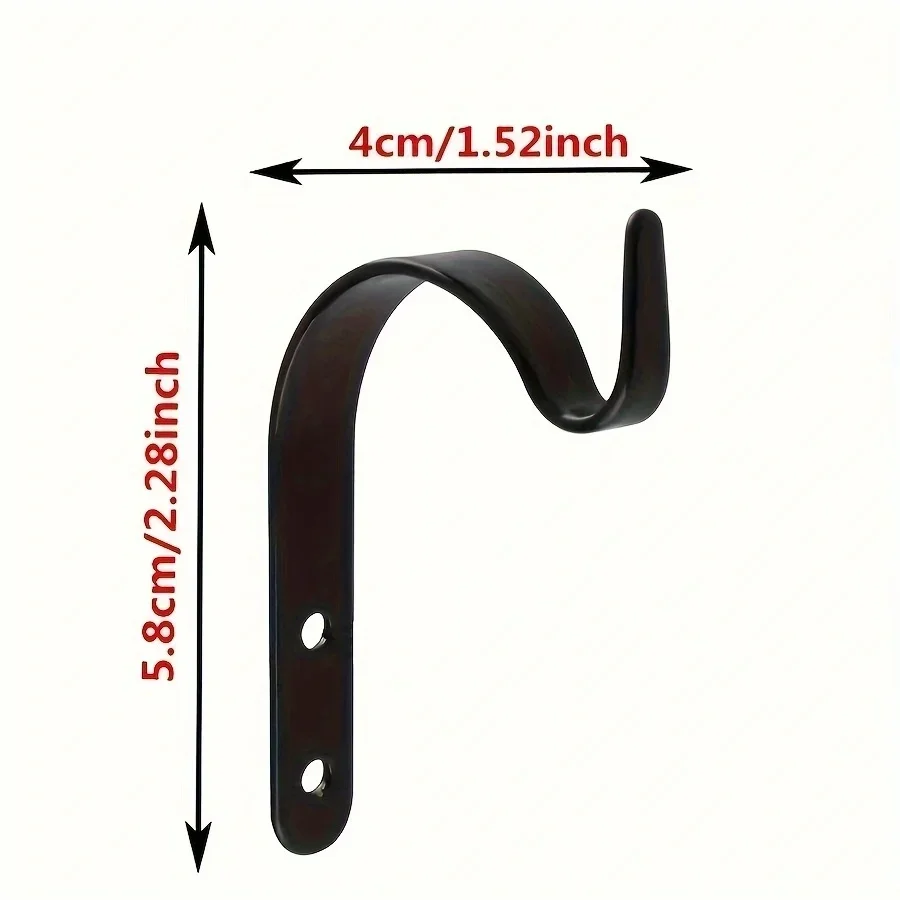 Wrought Iron Hooks Metal J-shaped for Home Improvement Painting Flower Baskets Clothes Accessories