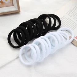 Variety Pack of Durable Elastic Nylon Hair Bands - Ultimate Hair Accessory Collection (50/100 PCS) - 50pcs (Black and white)