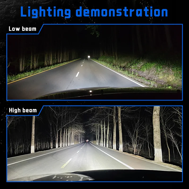 D1S D3S D2H Universal Modified Headlights Turbo LED 6000K Bulbs 30000LM 12v power supply directly connected