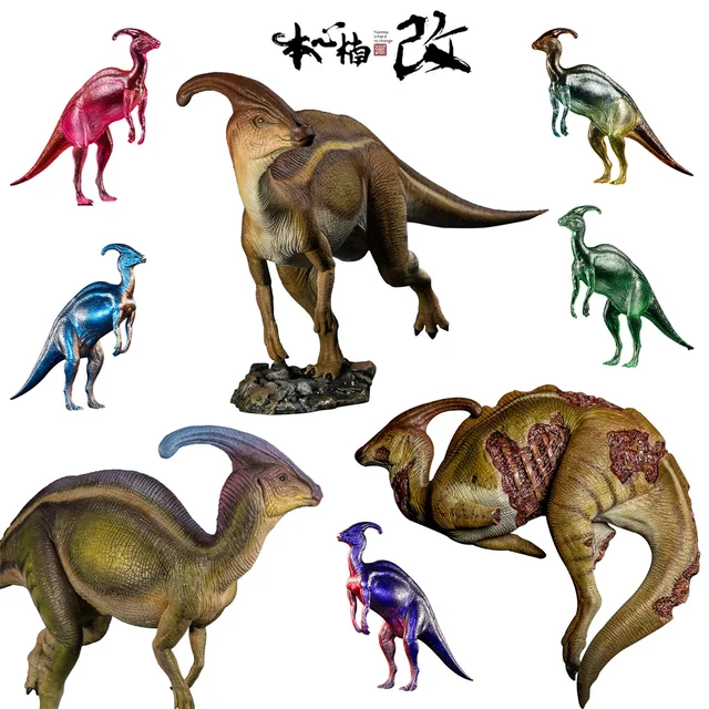 IN STOCK! Nanmu Studio Parasaurolophus Figure Nutcracker Soldier Statue Macaron Mystery Box Dinosaur Animal Collector Toy Gift 1