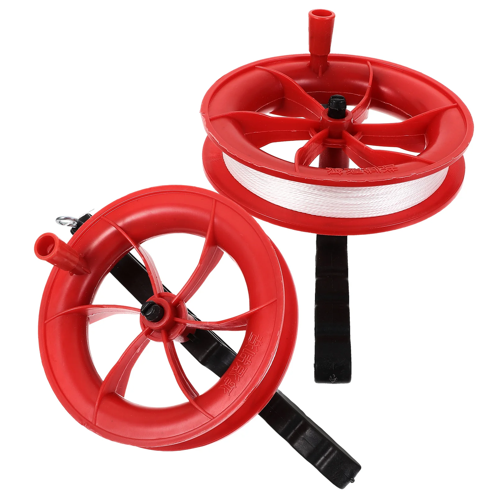 2pcs Kite String with Reel Kite String Winder Wheel Hand Flying Reel Accessories for Kids Outdoor Game 100m Line 3