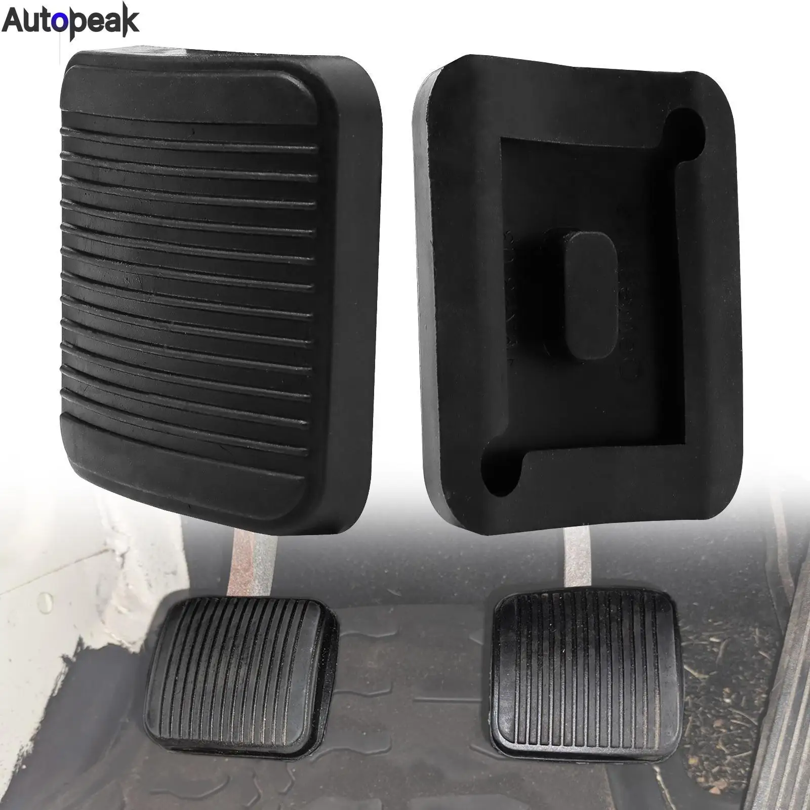 Clutch brake pedal pad rubber cover protection kit accessories for Jeep Wrangler YJ TJ 1986-05 Cherokee XJ 2x 52002750 16753.03 car accessories car pedals pedal cover
