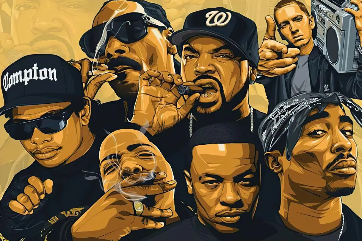 Tupac – Impression sur toile 2Pac des années 90, style hip