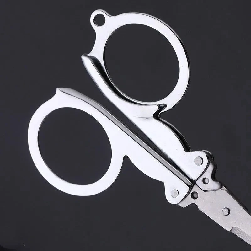 휴대용 스테인레스 스틸 접이식 키 체인 미니 가위, 가정 가위, 학교 사무실 용품, 문구, 학생 종이 커터 도구