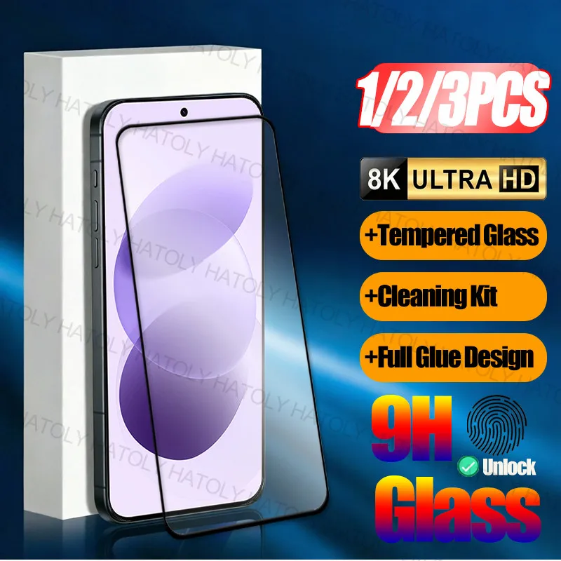 Premium Tempered Glass Screen Protector - Full Glue Cover, Pack of 1/2/3 Pieces