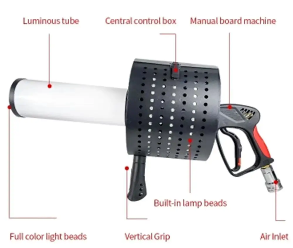 Stage Equipment CO2 Gas Column Color Paper Spray Gun Color Dj Fog Column Spray G